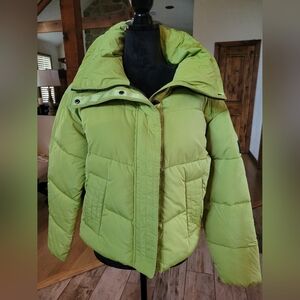 NWT ALP N ROCK Peak Puffer II Vibrant Citron Green Woman's Coat Small